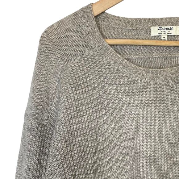 Madewell Cashmere Pullover Sweater Beige, size Medium - Picture 2 of 4